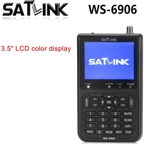 Digital atlink Meter WS-6906 High quality 3.5" LCD Display FTA Digital Satellite Meter Satellite Finder WS6906 Satlink Receiver