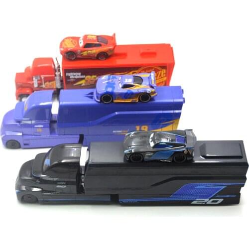 Disney Pixar Cars 3 Toy Lightning Mcqueen Jackson Storm Mack Uncletruck King 1:55 Diecast Metal Car Toy Children Birthday Gift