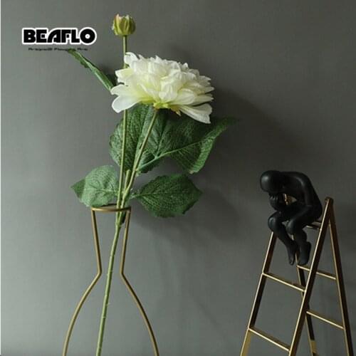 Long Size 47cm Artificial Flowers Dahlia Flower Silk Rose Fake Flower flores for DIY Home Garden Wedding Decoration