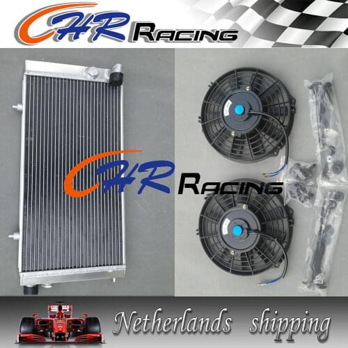 FOR aluminum alloy radiator Peugeot 205 GTI 1.6&1.9L & 1.8 DIESEL 1984-1994 + 2X FAN