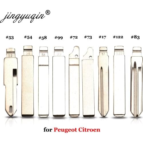 Jingyuqin VA2 HU83 SX9 No.17 #53 #54 #58 #72 #73 #83 # 99 #122 For Citroen C4L Triumph Peugeot 307 207 Flip Car Key Blank Blade