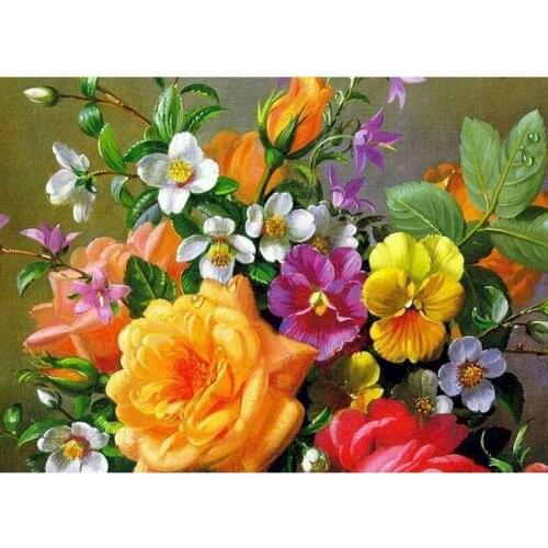GATYZTORY 60x75cm Paint By Numbers For Adults Flowers Picture On Canvas Coloring By Numbers Acrylic paints Home Decor