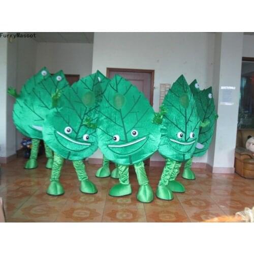 Green Leaf Mascot Costume Cosplay Party Game Dress Outfits Clothing Advertising Carnival Halloween Xmas Easter Festival Adults