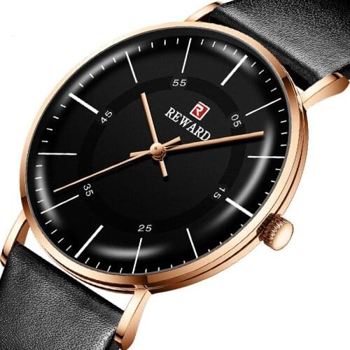 Top Brand Watches Men Golden Case Luxury Sport Quartz Watch Analog Hour Waterproof man Leather Clock Relogio Masculino