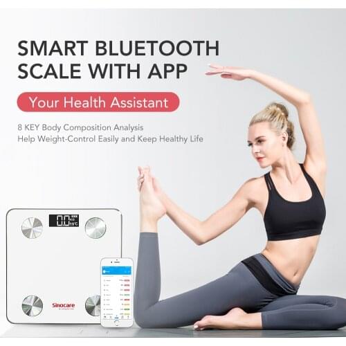 Medical-devices Sinocare Smart Body Fat Scale Monitor balance connecte for dieted & fit Bluetooth Floor Monitor Lose weight