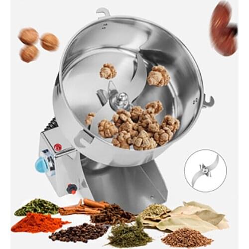 2000g Electric Grain Grinder Machine High Speed Swing Type 4100W Mill Powder Machine for Grinding Various Grains Spice Herb