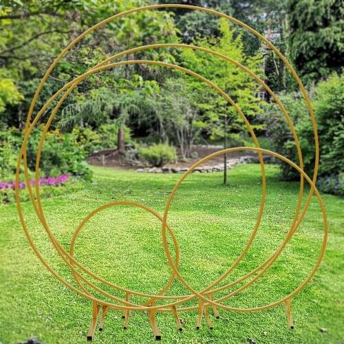 Metal Ring Wedding Arch Background Props Balloon Flower Hoop Background Frame Bracket Birthday Party Baby Shower Decoration