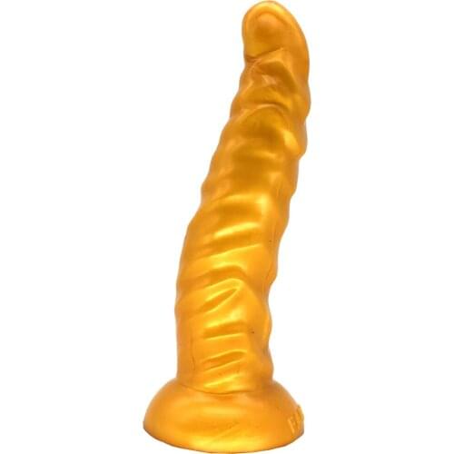 NNSX Gold cobra tail anal plug Wavy curved colored anal dilator G-spot massage 18+porn Vagina Clitoris Adult Erotic Sex Toys