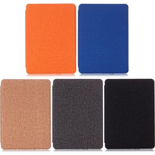 New PU Leather Cloth Pattern Flip Ebook Case for Amazon Kindle Auto Sleep E-reader Protective Cover for Kindle 2019 6.0 Inch