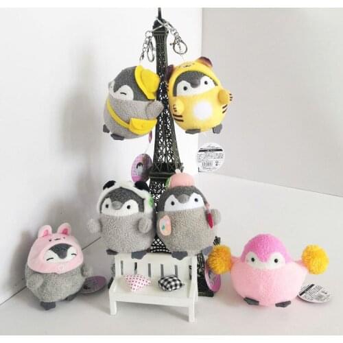 Ins positive energy Penguin Pendant plush toy transformed doll schoolbag pendant key chain creative cute