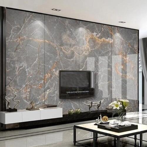 Custom Photo Wall Paper 3D Modern Marble Pattern Waterproof Canvas Fabric Wallpaper Wall Painting Living Room TV Backdrop Mural