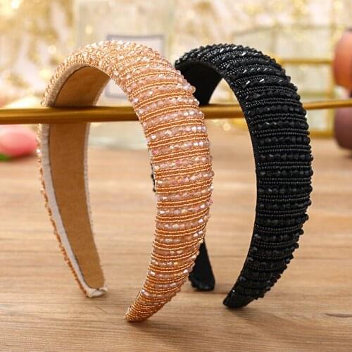 Trendy Headband crystal Rhinestone Headwear Wedding Hair accessories Prom Tiara Hair band Jewelry Ms Handmade Dress Accessories