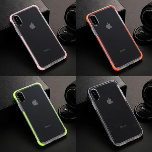 Shockproof Bumper Thin Soft TPU Transparent Phone Case For iPhone X XS XR XS Max 8 7 6 6S Plus Clear Protection Back Cover