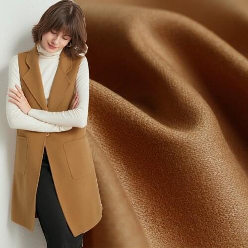 Pearlsilk Thicken Double-Deck Wollen Wool Fabrics 100%Wool Material Autumn Women Suits Sewing Cloth Tailor Freeshipping