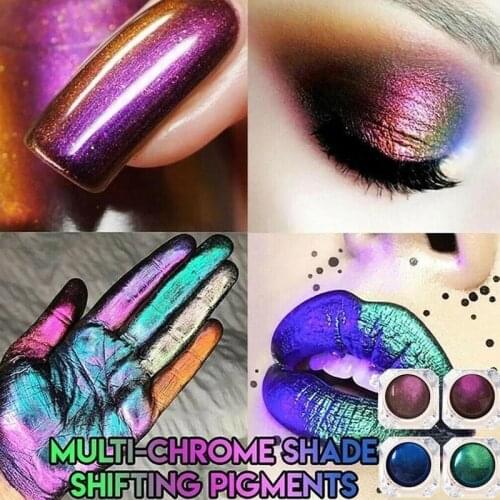 Mashed Potatoes Eyeshadow Metal Chameleon Makeup Palette Shimmer Pigment Single Color Eye Shadow Shine Diamond Shadow 4 Colors