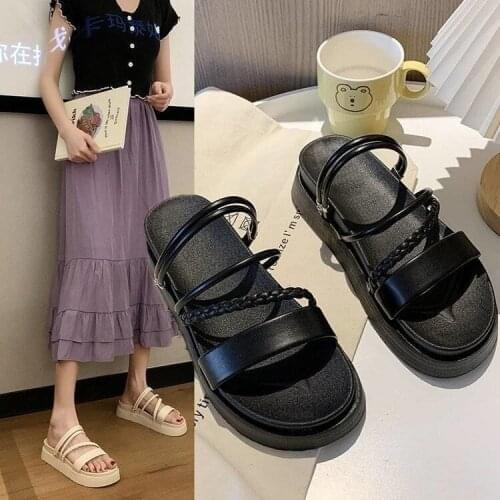 Shoes Women Slippers Sandal Girl 2021 New Summer Fashion Dress Red Flat Sandals Sandales Femmes