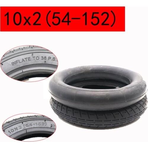High Quality 10x2 (54-152) 10 Inch Tire with Inner Tube 10*2 (54-152) Tyre for Electric Scooter Bike Refit Motorcycle Parts