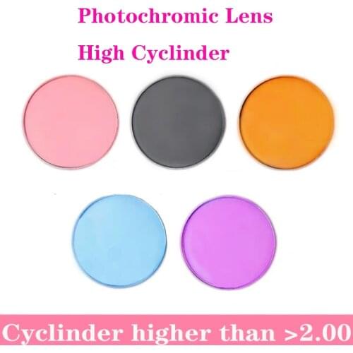 Zerosun 1.56/1.61/1.67/1.74 Photochromic Lens Chameleon Transition Lenses 2 Pcs Cyclinder >2.00 UV400 Anti Reflection Scratch