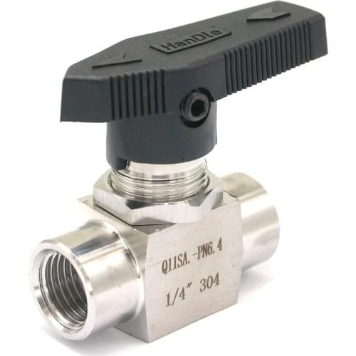 1/4" BSP Euqal Female 304 Stainless Steel Shut Off Ball Valve Water Gas Oil 2.5Mpa