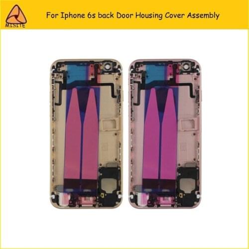 10pcs/lot Tested New Parts For iPhone 6s i6s 4.7''Back Housing Door Battery Cover Full Middle Frame Assembly+Button with IMEi