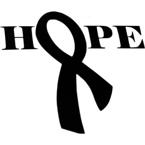 12.7CM*10.7CM Breast Cancer Hope Ribbon Support Women Auto Car Truck Window Decal Sticker Car Stylings Black Sliver C8-0736