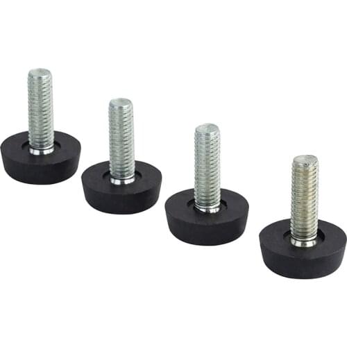 4Pcs Plastic Furniture Legs Anti-slip Base M8 Screw Table Cabinet Leg Pad Adjustable Leveling Feet Leveler Furniture Fixed Tool