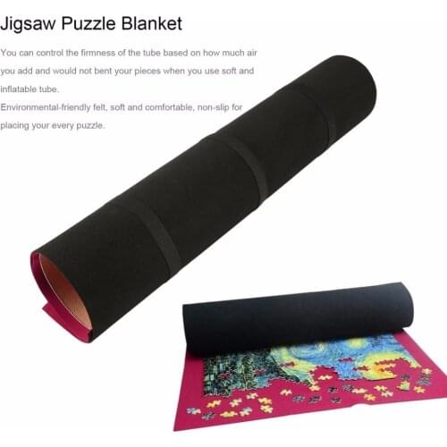 500/1000 Pieces Flexible Roll Mat for Storage Jigsaw Puzzle Blanket Solid Color Space-saving Puzzles Assemble Toys For Children