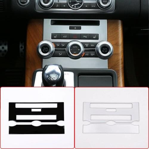 ABS Chrome Black Central Control CD Air Conditioning Panel Frame Cover For Land Rover Range Rover Sport 2012-2013 Car Accessorie