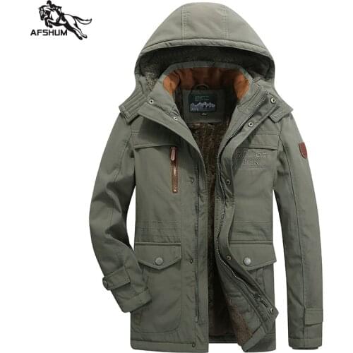 AFSHUM Men's Long Parkas