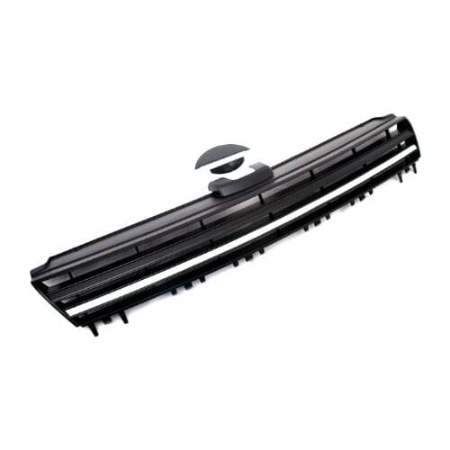 Badgeless Matty Black Single Silver Line Front Center Grille For VW Volkswagen Golf MK7