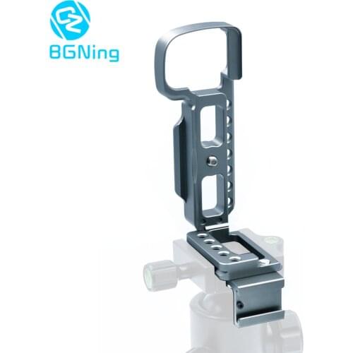 BGNing Aluminum Vertical Shoot Hand Grip with Hot Shoe For Ilce-6400L 6400M A6400 Quick Release L Plate Camera Bracket Holder