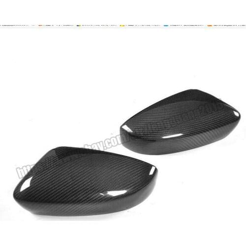 Real Carbon Fiber Side Mirror Cover Rearview Caps Trim 2pcs Fit for VW POLO 2011-2013