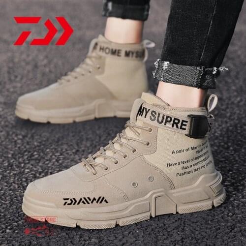 Daiwa Mens Outdoor Fishing Martin Boots Sports Mountaineering Fishing Shoes Comfortable Hiking Breathable Non-slip Hunting Shoe