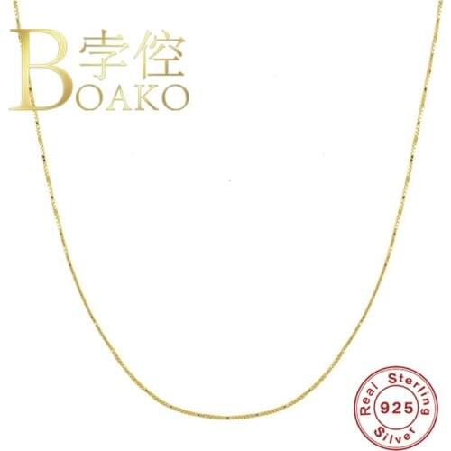 BOAKO All-match Clavicle Chain 925 Sterling Silver Necklace For Women 2020 Fine Jewelry Choker Necklace Collares Bijoux Collar