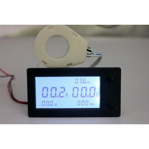 DC 300V digital Hall sensor Voltage meter Voltmeter Ammeter Battery Capacity coulometer Power electricity watt-hour meter