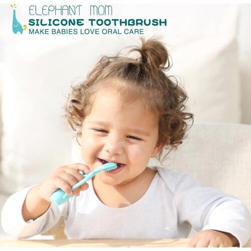 Kids Silicone Milk Toothbrush Home Baby Training Toothbrush Set Soft Oral Care Tool