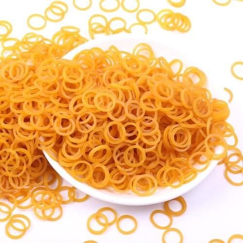 500g Yellow Quality Elastic Rubber Bands Sturdy Stretchable Packaging Band Loop O Rings 19mm*1.5mm*1.5mm For Home School Office