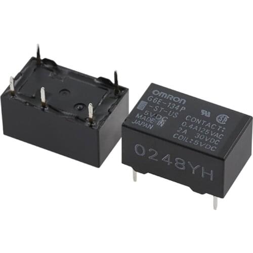 HOT new 5V relay G6E-134P-ST-US G6E 134P ST US G6E134PSTUS Miniature signal relay DC5V 5VDC 5V 0.4A 1250AVC 5PIN
