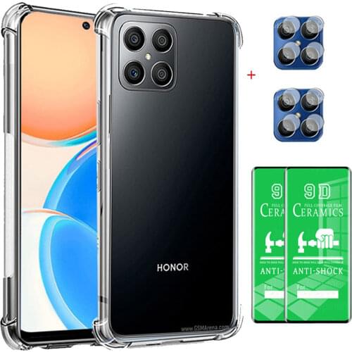 10 X Case for Honor 9X Lite Tempered Glass Xonor 10X Camera Silicone Anti-Shock Transparent Case Honor 9 X lite 9c 9a 9X Premium