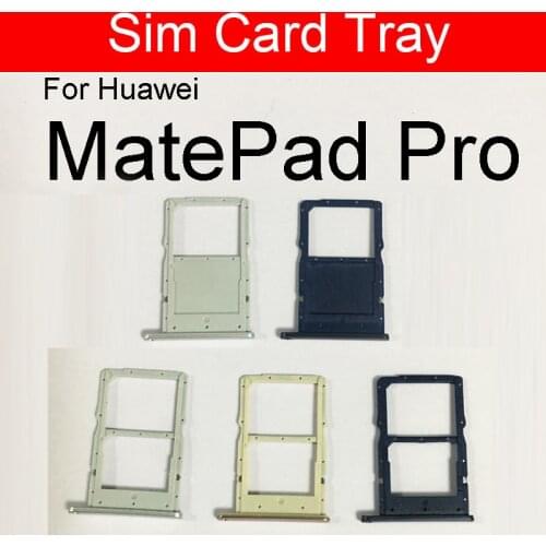 Dual & Single SIM Card Tray For Huawei Matepad Pro MRX-AL09 MRX-AL19 Memory Sim Card Adpter Flex Ribbon Cable Repair Parts