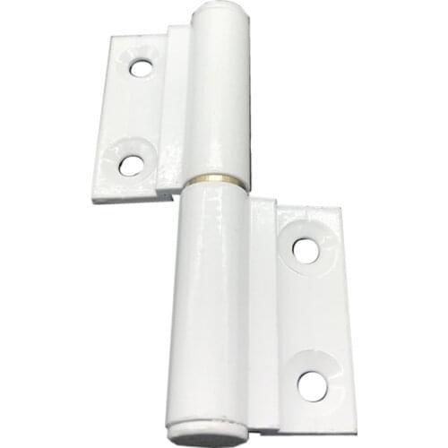 Toilet Small Folding Door Flag Hinge White Bathroom Door Aluminum Detachable Hinge 2.5mm Thick 4pcs