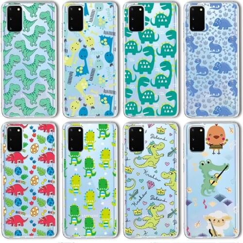 Dinosaur Cute Case for Samsung Galaxy A51 S21 S20 FE A71 A52 A72 A12 A21S A50 A70 S10 S10e S9 S8 NOTE 20 10 Ultra Plus Lite TPU