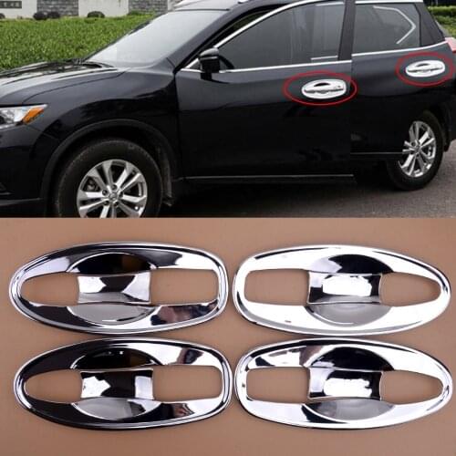8Pcs/Set Car Exterior Door Handle Bowl Cover Trim Molding Fit For Nissan Rogue X-Trail T32 2014 2015 2016 2017 2018 2019 Silver