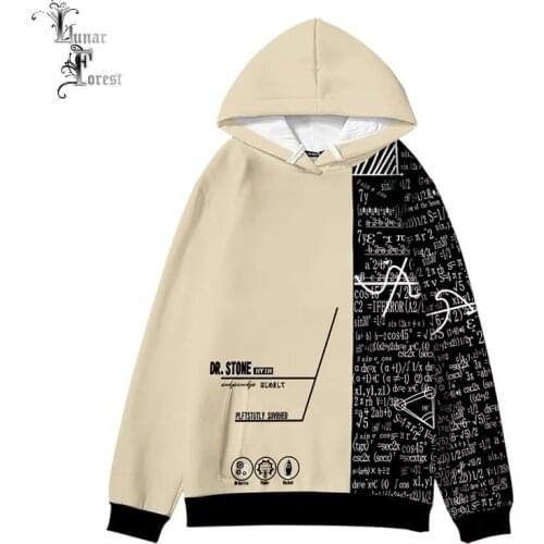 Dr. STONE 3D Printing Men/Women Autumn Fashion Japanese Anime Hoodies Sweatshirt Long Sleeves Pollover Plus Size
