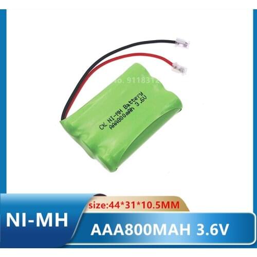 Ni-Mh 3.6V AAA 800mAh Ni-Mh Rechargeable Battery Pack With Plugs
