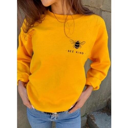 New Autumn Bee Kind Sweatshirts Unisex Women Crewneck Inspiring Religious Christian Hoodies Vintage Long Sleeve Graphic Pullover