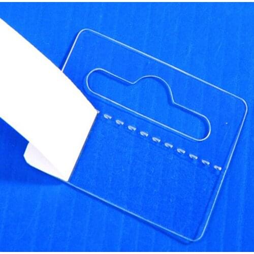 Wholesale Die Cutting Plastic Display Rack Adhesive Hang Tab Custom Clear PVC Hang Tab With Factory Price PVC/PET Self Adhesive