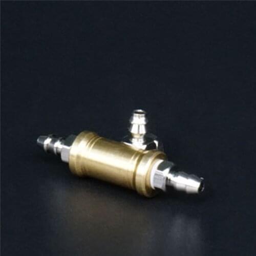 Durable Stainless Steel Three-way Joint Diverter Valve 3CH Connector for 1/14 Tamiya RC Truck Trailer Accessories Parts