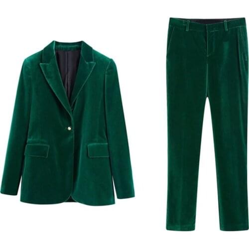 PUMBAA PIG Women's Velvet Trouser Suits China