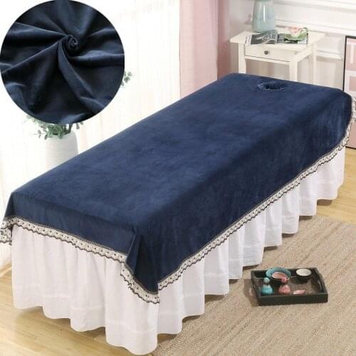 SPA Single Bed Sheet Crystal Velvet Beauty Salon Dedicated Beauty Bed Bedspread Clean Dust Cover Massage Dust Cover Sheet